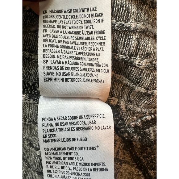 American Eagle Soft Gray Ribbed Open Front Cardigan – XL - Picture 6 of 6